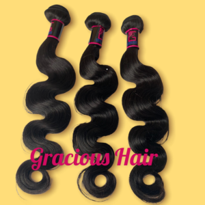 Gracious body wave bundles human hair